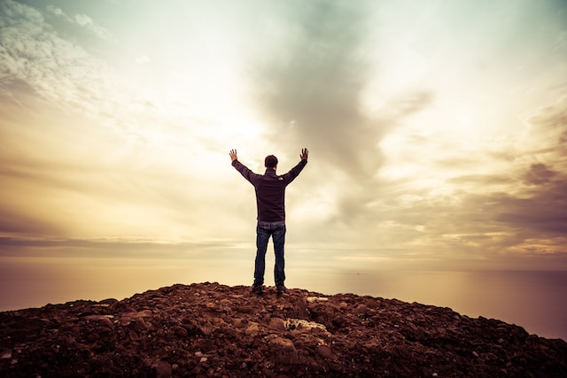 Man talking to God